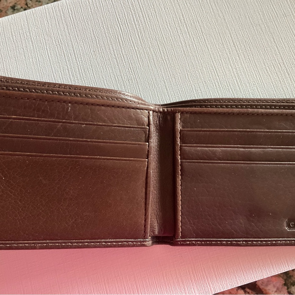 Coach Brown Leather Men's Wallet - Picture 4 of 7